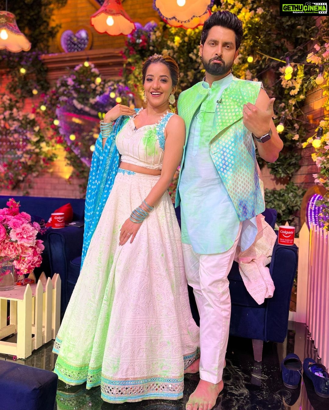 Antara Biswas Instagram - Seems Like @vikrant8235 saying “MUJHE BINA BOLE RANG KYUN LAGA DIYA” … Ya Aaplog Guess Kar Sakte ho ???? #smartjodi #holispecial #monvik #monalisa #vikrant #masti #fun #games #entertainment #alotmore Mua: @sachinmakeupartist1 Hairstyling: @shab_qureshi786 📸: @deepakpathak663