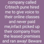 Anuya Bhagvath Instagram – Fraud @crbtech_pune,looking for ideas of how U guys handle such situations