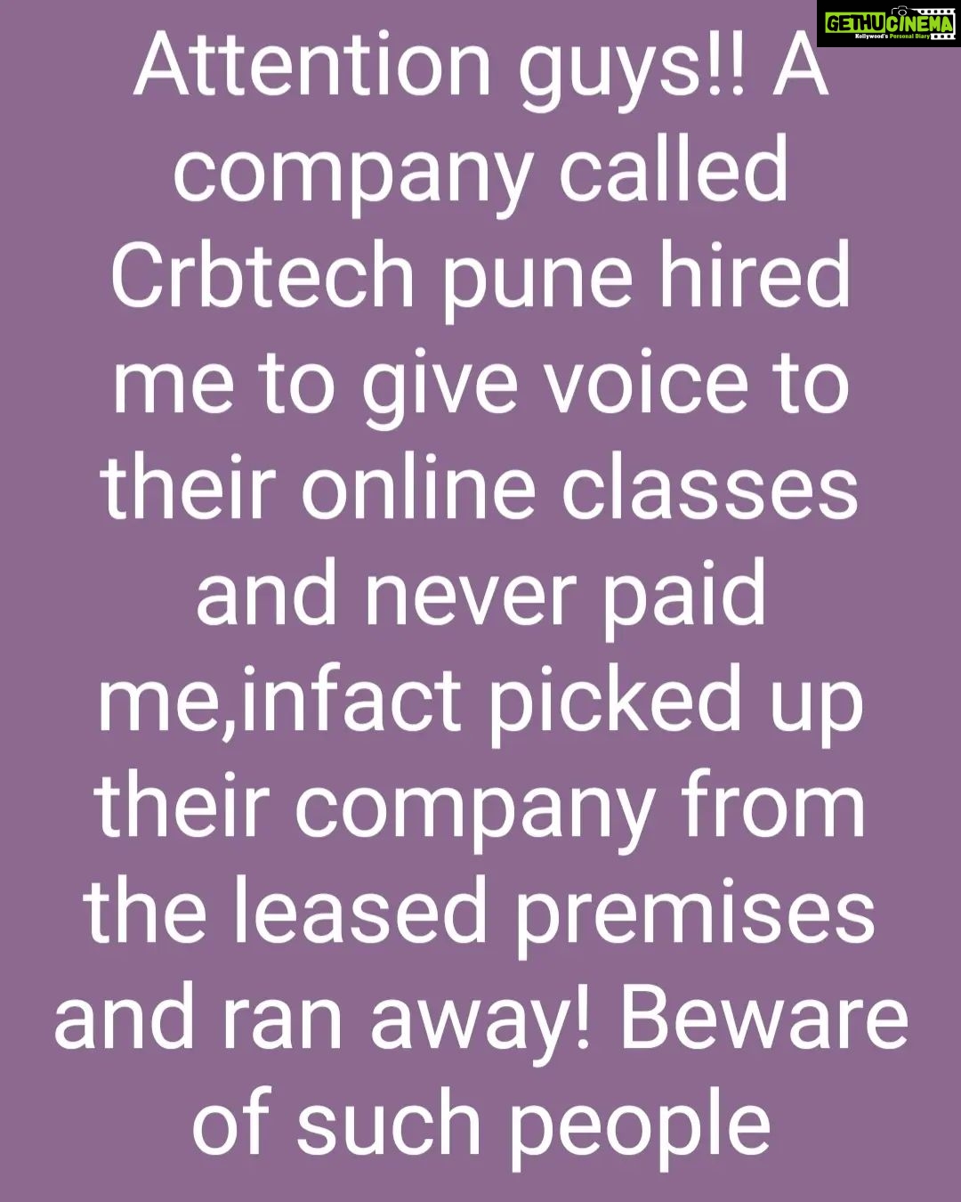 Anuya Bhagvath Instagram - Fraud @crbtech_pune,looking for ideas of how U guys handle such situations