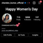 Chandan Kumar Instagram – Happy Women’s Day in advance.. 😍