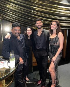 Charmy Kaur Instagram - Team #LIGER 💕
Happy birthday @apoorva1972 
Thanks For such a fun nite .. got to post more pics 😍

Thanks a lot @harmann_kaur_2.0 for making us look so stunning 😘😘😘

#mumbai