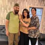 Charmy Kaur Instagram - Dad and mom 💕 Seeing them after ages 😘🧿 #thebestpeople
