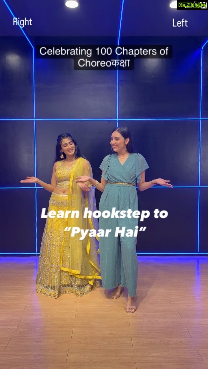 Deepti Sati Instagram - Do the #pyaarhai challenge...follow the hook and make your reels NOW!📣💃🏻 Also celebrating 100th chapter of Choreoकक्षा with such an amazing personality @deeptisati ♥️ Do recreate this hook and get featured on our stories..Here you go ✨📣✨💃🏻💃🏻 Hookstep by : @i_am_princegupta Deepti’s outfit- @karishma_art_gallerry My Outfit- @indya @payaldevofficial @pratiksehajpal @warnermusicindia #choreokaksha #dancetutorial #pyarhai #hookstep #learnstepbystep