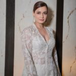 Dia Mirza Instagram - A swan song in @anitadongre ✨🤍 Love the beauty and elegance of a monotone white look especially when it is adorned by gorgeous motifs of birds and flowers using the craft of appliqué. Perfect for a summer occasion! And what i love most about an Anita Dongre ensemble is that it comes with pockets - perfect for someone like me who is always on the go! #MammaAtWork #DressUp #Handcrafted #MadeInIndia Outfit Courtesy @elevate_promotions Jewellery by @viangevintage Styled by @theiatekchandaney Assisted by @jia.chauhan MUH @shraddhamishra8 Managed by @shruti8711 @exceedentertainment Photos by @rishabhkphotography