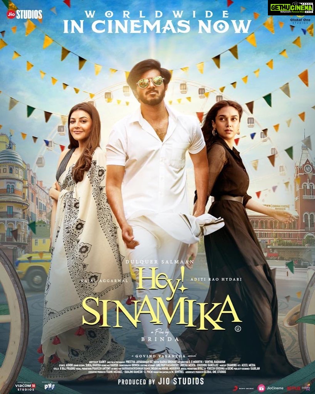 Dulquer Salmaan Instagram - #HeySinamika is out worldwide today ! Hope you all enjoy a film we all loved making. It’s got the most wonderful team of people who made it with a lot of heart. @brinda_gopal master I love you to bits ! I know how much passion you have towards our film and how much care you gave every aspect of it. It was like your child and every detail has your heart in it. You are family to me and I hope the film is as loved as you are ! @madankarky sir you’re a poet in every way and thank you for all the great lines all of us got to speak in the film. You gave yaazhan his many layers and I enjoyed every word I spoke. @preethaj I loved the experience of shooting with you. Your talent and the way you shot the film and all of us actors deserves all the praise. @aditiraohydari HRH the Jerry to my Tom it was such a hoot making the film with you and we always make a great team. From seeing you perform to seeing the results on screen you’ve have smashed it out of the park and Mouna will always be remembered as one of your best. Homies for life @kajalaggarwalofficial it was such a joy working with you Kajal and I have so much respect for you choosing to play Malarvizhi. You played it to the tee and the rest of us got to react to how you held your role. Sending you and gautam all the love in this beautiful phase of your lives. @govind__vasantha_ brother I always say one doesn’t just hear your music they feel it. Keep giving us breathtaking music and as always making us proud. @anuparthasarathy ma’am so much love for you and thank you for styling Yaazhan with all the love and care as you did. @radha_sridhar editor maam !! Im so proud of you holding your own and I wish you grow to greater heights and may your tribe increase. #bestteam #besttimes #beautifulpeople #beautifulsouls