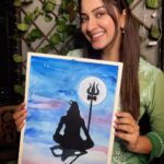 Eshanya Maheshwari Instagram - Keep calm and bolo shiv ka naam 😇🙏 #happymahashivratri #watercolor #painting #art #esshanyamaheshwari #esshanya #omnamahshivaya