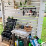 Evelyn Sharma Instagram - LOVE my new little potting station!! 👩🏻‍🌾🤩 make-over video coming soon! And a garden LIVE too! 💯 #staytuned #growwithevelyn #gardening