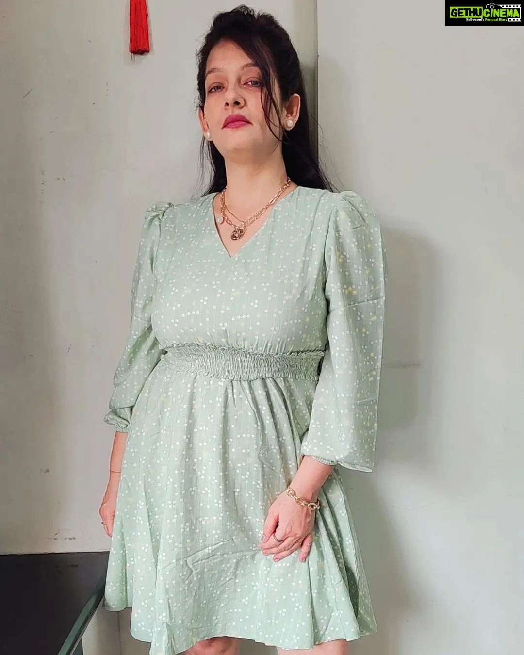 Falguni Rajani Instagram - Found the perfect green dress from @zinklondon for springseason #elegantstyle #trends2022 #dress #fashion #style #love #dresses #onepiece #frock #outfit #shopping #dressmurah #instagood #model #instafashion #beauty #beautiful #fashionblogger #fashionista #fashionstyle #like #onlineshopping #girl #clothes #bhfyp