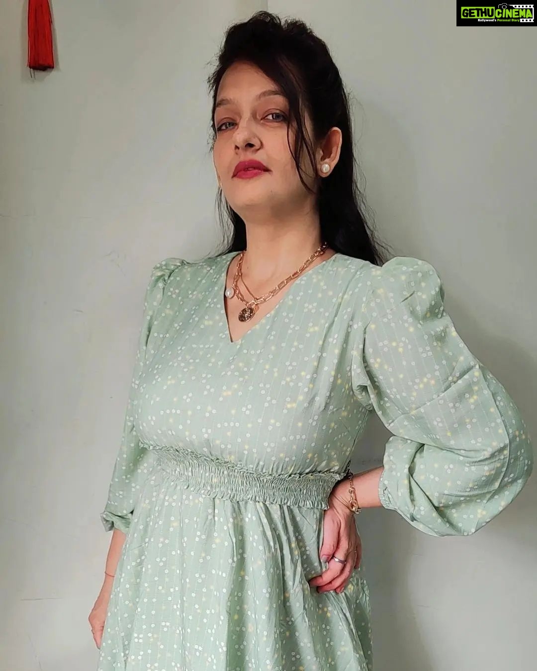 Falguni Rajani Instagram - Found the perfect green dress from @zinklondon for springseason #elegantstyle #trends2022 #dress #fashion #style #love #dresses #onepiece #frock #outfit #shopping #dressmurah #instagood #model #instafashion #beauty #beautiful #fashionblogger #fashionista #fashionstyle #like #onlineshopping #girl #clothes #bhfyp