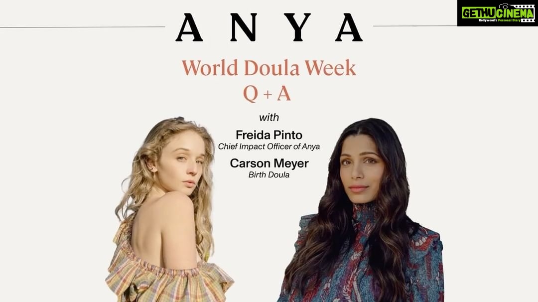 Freida Pinto Instagram - In honor of #WorldDoulaWeek I had the pleasure of chatting with birth doula @ccmeyer about birth: everything from common fears, tips and tools for preparing, water birth and foods to eat for healthy breastmilk. Join us and @thisis.anya for the first episode of m(ama) Ask Me Anything for Moms! And in honor of the wonderful work that doulas do, Anya is offering 15% off this week with code DOULA !