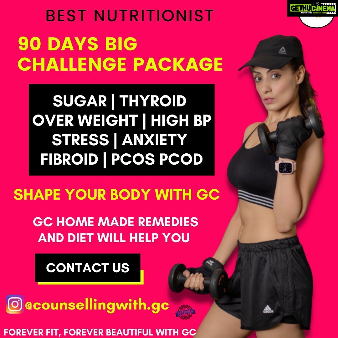 Gurleen Chopra Instagram - THE BIGGEST CHALLENGE JUST IN 90 DAYS! ā . Get over your OBESITY, THYROID, ACNE, SUGAR and MANY PROBLEMS JUST IN 3 MONTHS WITH GC HOME MADE NATURAL REMEDIES ā
šÆ . Contact team @counsellingwith.gc @igurleenchopra . . . . . . . . . . . . . . . . . . . . . #fullbodypackage #homemadediet #healthybody #heathydiet #bestnutrition #womenhealth #homemadedietpackage #homemaderemedies #90dayschallange #3monthschallange #acnetips #fatlosstips #thyroidtips #fitness #fitbodty #anxietyawareness #dailydietchart #transformation #obesity #obesitytips #nojunk #bestnutritionist #motivationalquotes #motivation #counsellingwithgc #igurleenchopra #youtubeimgc