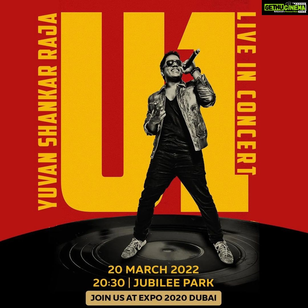 Haricharan Instagram - All right!!! Dubai Makkale❤️❤️ Performing at the @itsyuvan Live in Concert at the @expo2020dubai on 20th March Evening. What more Can I ask for on my B'day☺️ #jubileepark #yuvan #haricharan #U1 #Dubai