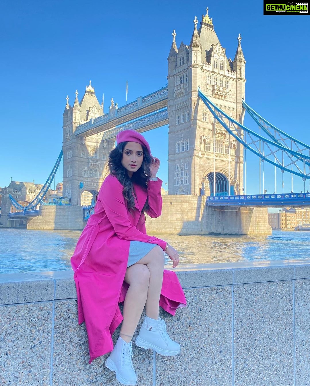 Harshika Poonacha Instagram - Every path in life has a BRIDGE… The JOURNEY is CROSSING it 💕💕💕 London, United Kingdom