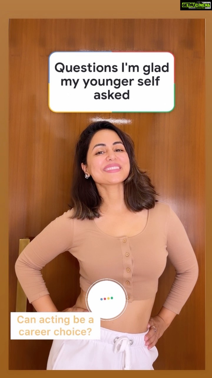 Hina Khan Instagram - No question is stupid or silly. I am glad my voice could flow through these questions and give wings to my dreams. The #ManjhaReelChallenge gave me an opportunity to look within & ask questions. I urge you all to try this because our questions will only be an ever-growing list of thoughts at different points in life! #SearchForChange #Ad @googleindia