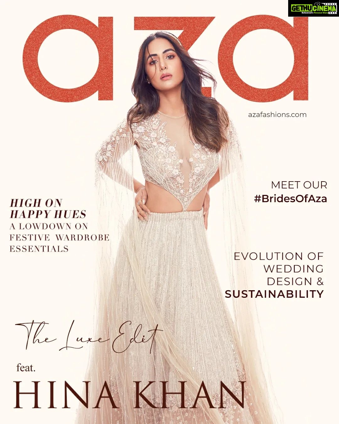 Hina Khan Instagram - Presenting @azafashions Magazine, The Luxe Edit. Meet @realhinakhan, our multitalented cover star. She’s the woman of today – independent, genuine, expressive, powerful and grounded. Oh, and she radiates positivity. It may have been her iconic portrayal of Akshara from #YehRishtaKyaKehlataHai that made her a household name, but it’s her personality and warmth that secure her place in our hearts. Variety has been a constant characteristic in her professional choices: from a sanskari bahu to an antagonist (#KasautiiZindagiiKay2), a shape-shifting serpent (#Naagin5) to an adventure junkie (Fear Factor: #KhatronKeKhiladi8), Hina has depicted it all with élan. She consciously chooses projects that push her boundaries because she genuinely strives to be the best version of herself. She’s not afraid to look within and embrace her dreams, and that’s what makes her the perfect muse. In an exclusive tête-à-tête with Aza, #HinaKhan gets candid about her journey. Read the #coverstory and get updated on all the latest fashion trends in our latest issue (link in bio): https://magazine.azafashions.com/books/brgm/ On Hina: @couturebyniharika Earrings and rings: @orrajewellery Hair accessories: @the_vintage_snob Editor: @devanginishar Photographer: @rahuljhangiani Interview: @sreemita_bhattacharya Styled by: @sayali_vidya Makeup: @sachinmakeupartist1 Hairstyling: @arbazshaikh6210 Talent Management: @stellaartalent #azamagazine #azafashions #Aza #MagazineCover #FashionShoot #biggboss #Bollywood #celebrity #celebstyle #celebritystyle #celebrityfashion