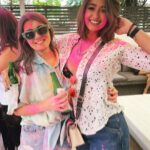 Ileana D'Cruz Instagram - A little late but throwing it back to my first Holi party and the smashing time I had thanks to my darl @dr.namratajadwani ♥♥♥