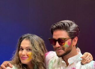 Isha Koppikar Instagram - Mauka milan ka kahan roz aaye 🔥 Happy Holi to all you 💙💚💛🧡❤️💜🤍 #ishakoppikar #melvinlouis #reels #reelitfeelit #dance #groove #happyholi #holimagic #peacetoall