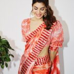 Jacqueline Fernandez Instagram - Day 2 for Sophie❤️ #promotions #bachanpanday 💄 - @shaanmu 👚 - @chandiniw @stacey.cardoz 👱‍♀️- @hairstylist_madhav 📸 - @leroifoto 🎥 - @thegxco @popmercy @sam_debroy