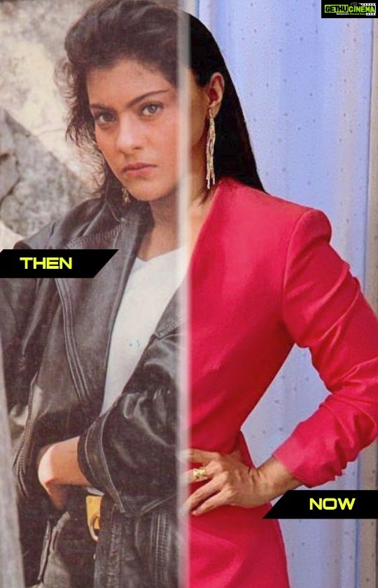 Kajol Instagram - Before hair straighteners and after hair straighteners