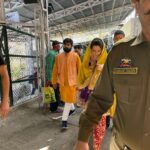 Kangana Ranaut Instagram - After Vaishnodevi ji darshan we went for Bhairo Baba darshan… Legend says …. Demon Bhairo was chasing young Vaishnodevi for days on end and she ran all the way up to the hill top and from Bhairo’s fear was hiding in the cave ( gufa which is the main Darshansthan ) when Bhairo came face to face with the Goddess she manifested Shakti and beheaded him so violently that his skull fell on another hill top… After killing Bhairo Devi Vaishno announced that Bhairo was non other than Lord Shiva himself, for her glory he played this role …she also added that if anyone wants to access my energy wants to worship me they must also pay respect to Bhairo Baba and worship him as well, where Bhairo Baba head fell his temple was built…. This legend teaches us to respect our enemies and their roles in our lives… according to Hinduism it’s same energy finding expressions and manifestations in various forms and one must never loose perspective … Jai Mata Di …🙏