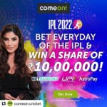 Karishma Kotak Instagram – #Repost @comeon.cricket with @make_repost
・・・
You could win ₹𝟭𝟬,𝟬𝟬,𝟬𝟬𝟬! On our Last Man Standing #IPL2022 contes.

Rules:

1. Bet at least ₹250 every day of the IPL with minimum odds 1.3.
2. Each time you complete this you will survive for the following day.
3. Players who reach the end will share the prize pool.

Link in bio, and good luck!!