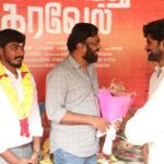 Kathir Instagram - From the pooja for #IyalvathuKaravel. Very excited to be starting this project! @sls_henry @mahendranactorofficial @karu_palaniappan @ghibranofficial @sridhardop @v4umedia_ @smileselva_03 @actormadhan_offl #iyalvathukaravel #IK #EminentEntertainments