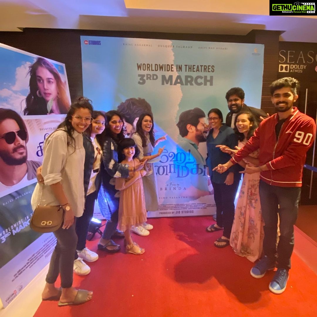 Keerthi shanthanu Instagram - #Heysinamika 💕was pure love❤️cute & emotional film💕 @brinda_gopal ur hardwork for soo many yrs will definitely pay off thru this gem of a film🤗 @dqsalmaan u r flawless😍 @aditiraohydari @kajalaggarwalofficial absolutely natural❤️ loved the casting @rjvijayofficial 🤗 Kalakkal @nakshathra.nagesh @theabishekkumar Cinematography @preethaj ❤️ Bg score #Govindvasantha And the entire team @shrutitudi @anuparthasarathy @radha_sridhar @arvindkaladhar @leelavathi_kumar 👏👏👏👍 Don’t miss this film in theatres frm today 😍 #heysinamika Must watch wid family, u will fall in love ❤️