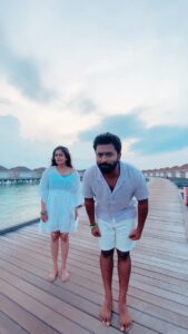 Keerthi shanthanu Instagram - Life is better when you Dance 🕺🏻 Dancing our way into vacations 🤪😍🕺🏻 @touronholidays @kandima_maldives #instagram #instagood #insta #instagramreels #instareels #reels #reelsinstagram #reelsvideo #reelsviral #dance #vacation #vacationmode #shanthnu #kiki #shanthnukiki Kandima Maldives
