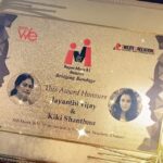 Keerthi shanthanu Instagram - Together💕 @jayanthirkv Thank u soo much @wemagazine.in @sumathisrinivas.tw mam for honouring us 🥰 Super Mom & I Awards 💕 @anuparthasarathy akka 🤗 #kikisdancestudio #supermom #superdaughter #mom #awards #kiki