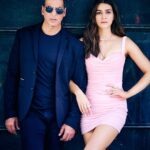 Kriti Sanon Instagram - Bachchan & Myra! 👻🌸 Kickstarting Promotions in style!! #BachchhanPaandey #HoliPeGoli 18th March 2022!! @akshaykumar @nadiadwalagrandson
