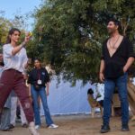 Kriti Sanon Instagram - Going down the memory lane.. BTS Dump! #BachchhanPaandey What a blast we had shooting this film. One of my most fun film schedules.. 🥳💜 I guess that reflects on screen eventually 🤪😉 @akshaykumar @nadiadwalagrandson @farhadsamji @arshad_warsi @pankajtripathi @wardakhannadiadwala