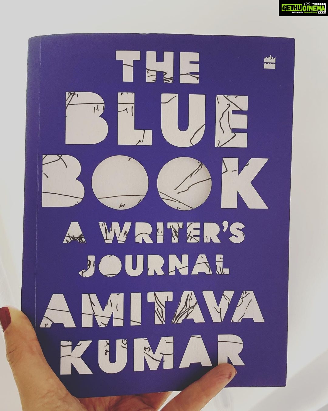 Lisa Ray Instagram - Absorbing. Honest. Each painting and page leaves it’s unique scent, taste and imprint. Oh, to journal with such presence and elegance. My journal looks like a customer complaint book, tossed around the snacks section of a gas station. @harpercollinsin @amitavawriter #TheBlueBook