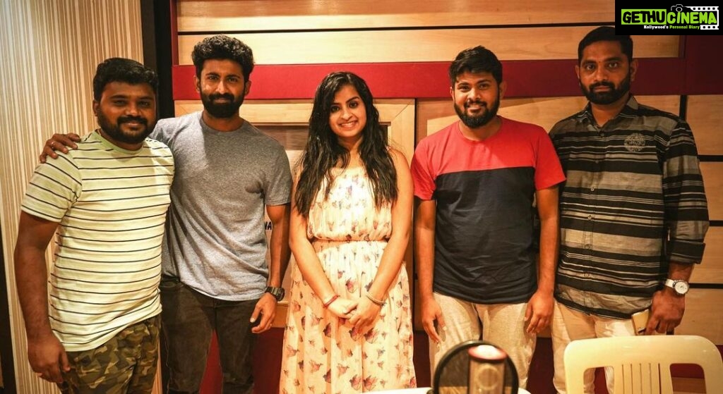 Mahendran Instagram - Glad to record this amazing bundle of talent @sivaangi.krish for our movie #AmigoGarage 🔥 Amazing voice 💓 And yeah…It's a duet number any guesses about male singer😋😉 @prasanth_hsr @composerbala @kukarthikoffl @livingstonruben @gm_sundar_ @teamaimpro