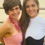 Mandira Bedi Instagram - They don’t make them like you anymore ! So loving, kind, gentle, affectionate and just beautiful inside and out !! ❤️✨ We go back a long way. And our little men brought us back together. Here’s to many more happy times, my beautiful K. Love you so so much. ❤️🧿❣️ @karizzma15