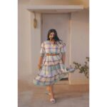 Manjima Mohan Instagram - When in doubt, twirl it out 💃 Styled by: @nikhitaniranjan 📸 :@parvathamsuhasphotography @crearebyps Outfit: @wearjiti Jewellery: @blingsutra @ascend.rohank Footwear: @irasoles Makeup and hair : @teamdiamondartistry