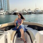 Mehrene Kaur Pirzada Instagram - It’s a beautiful life 😇 🤍 #thankyouuniverse #yacht #life #dubai #traveldiaries The Palm Jumeirah, Dubai, UAE