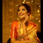 Milana Nagaraj Instagram - MUA: @makeup_sachin Saree: @mugdhaartstudio PC :@vinu5494