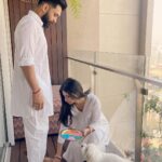 Mouni Roy Instagram - May your lives forever be filled with colours of joy, love & laughter 💙💚💛🧡❤️💜🖤🤍🤎 HAPPPPPYYYYYYY HOLIIIIIIIIIIIII 💦 #ourfirst 🔆🔱