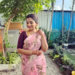 Nakshathra Nagesh Instagram - Saree from @srinivi_collectionz #beingsaraswathy #tamizhumsaraswathiyum