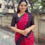 Nakshathra Nagesh Instagram – Blouse by @abarnasundarramanclothing ❤️ 
Saree from @srisaicollections9 
#beingsaraswathy #tamizhumsaraswathiyum