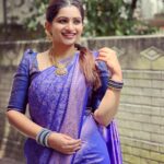 Nakshathra Nagesh Instagram – Event ready after ages! #anchormodeon 
Saree @queenelanza 
Bangles @sarvalakshanam 
Jewellery @thejewellaryboxx 
#fairpro2022