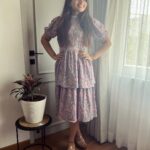 Nakshathra Nagesh Instagram – Such a pretty dress from @plumeriabyjeyashilpa 🌸 head to their page for more collections! @plumeriabyjeyashilpa