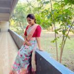 Nakshathra Nagesh Instagram – Floral saree from @house_of_swaroopa 🌸 #beingsaraswathy #tamizhumsaraswathiyum