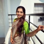 Nakshathra Nagesh Instagram - Another super weightless, easy to drape saree from @aatwos #beingsaraswathy #tamilumsaraswathiyum