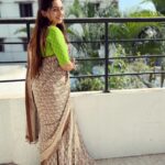 Nakshathra Nagesh Instagram – Another super weightless, easy to drape saree from @aatwos #beingsaraswathy #tamilumsaraswathiyum