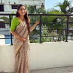 Nakshathra Nagesh Instagram - Another super weightless, easy to drape saree from @aatwos #beingsaraswathy #tamilumsaraswathiyum