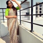 Nakshathra Nagesh Instagram - Another super weightless, easy to drape saree from @aatwos #beingsaraswathy #tamilumsaraswathiyum