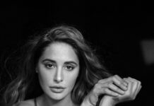 Nargis Fakhir Instagram - Never give up because great things take time! . . . : . . . 📸 @tejasnerurkarr 👗 @alliaalrufai 💄 @ajayvrao721 Hair @shefali_hairstylist.81 . . #nevergiveup #photography #blackandwhite #portraitphotography #keepgoing #love #life