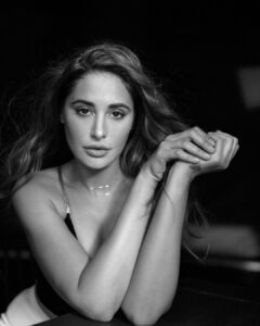 Nargis Fakhir Instagram - Never give up because great things take time! . . . : . . . 📸 @tejasnerurkarr 👗 @alliaalrufai 💄 @ajayvrao721 Hair @shefali_hairstylist.81 . . #nevergiveup #photography #blackandwhite #portraitphotography #keepgoing #love #life