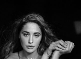 Nargis Fakhir Instagram - Never give up because great things take time! . . . : . . . 📸 @tejasnerurkarr 👗 @alliaalrufai 💄 @ajayvrao721 Hair @shefali_hairstylist.81 . . #nevergiveup #photography #blackandwhite #portraitphotography #keepgoing #love #life